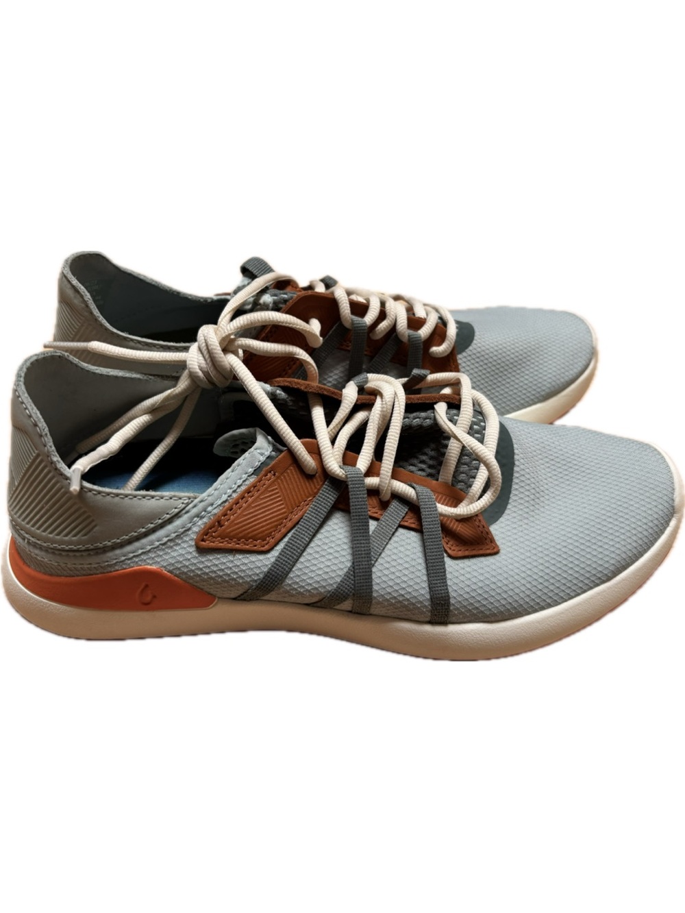 Olukai Men’s Casual Leather-Textile Sneaker Olive/Orange